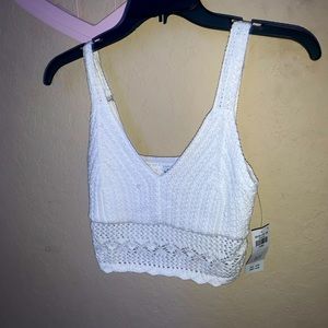 Hollister- knit- cami/tank- white